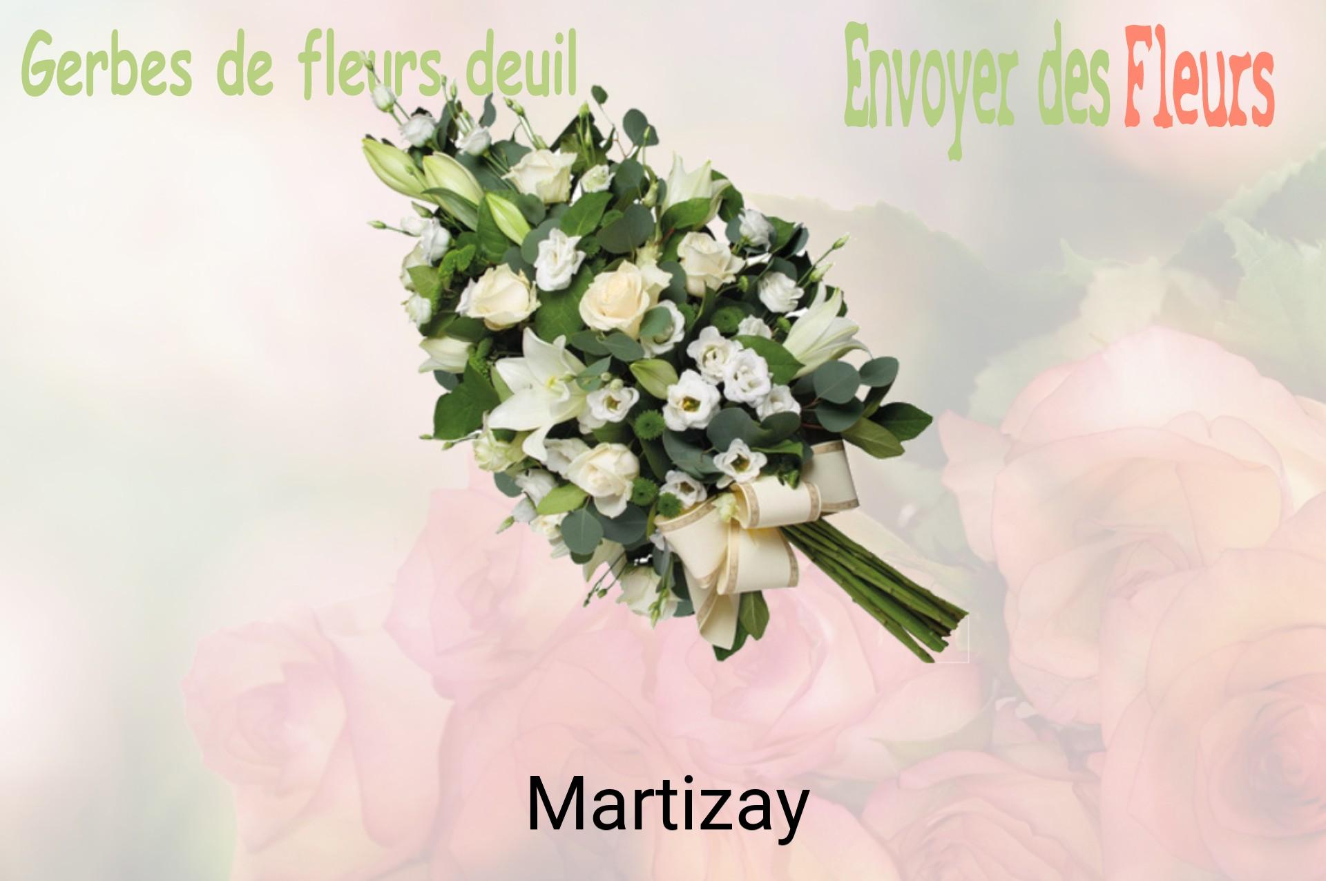 Gerbe de fleurs de deuil livrée à Martizay